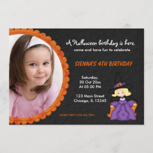 Invitation Halloween Witchy Anniversaire