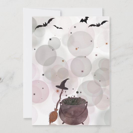 Invitation Halloween Witchy Anniversaire (Dos)