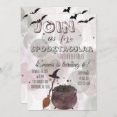 Invitation Halloween Witchy Anniversaire (Devant / Derrière)