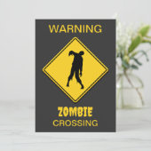 Invitation Halloween Zombie (Debout devant)