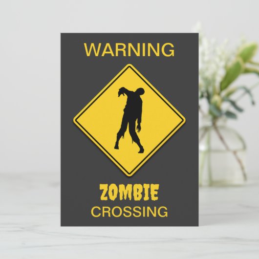 Invitation Halloween Zombie (Debout devant)