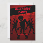 Invitation Halloween Zombie Dance Party (Devant)
