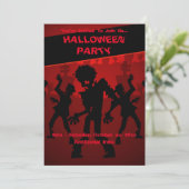 Invitation Halloween Zombie Dance Party (Debout devant)