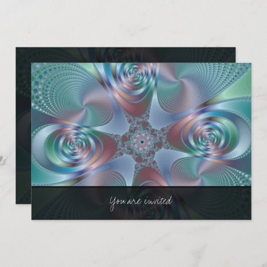 Invitation Halo - Fractal (Devant / Derrière)