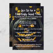 Invitation Haloween Citrouilles (Devant / Derrière)