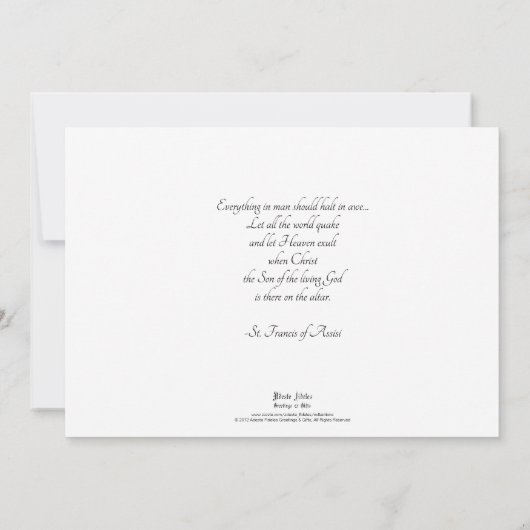 Invitation Halte dans la première communion de crainte (Dos)