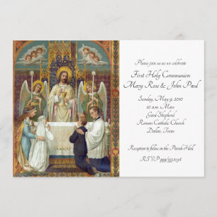Invitation Halte dans la première communion de crainte