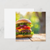 Invitation hamburger (Devant / Derrière)