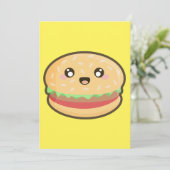 Invitation Hamburger de Kawaii (Debout devant)