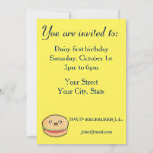Invitation Hamburger de Kawaii (Dos)
