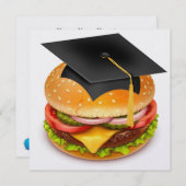 Invitation Hamburger de remise de diplôme (Devant / Derrière)
