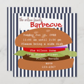 Invitation Hamburger délicieux (Devant / Derrière)