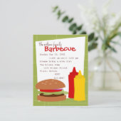 Invitation Hamburger délicieux (Debout devant)