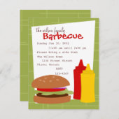 Invitation Hamburger délicieux (Devant / Derrière)