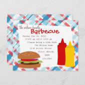 Invitation Hamburger délicieux (Devant / Derrière)