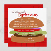 Invitation Hamburger délicieux (Devant / Derrière)