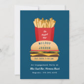 Invitation Hamburger et Fries Parfait Pair Couple’s Douche (Devant)