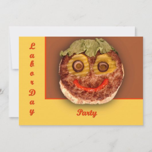 Invitation Hamburger heureux (Devant)