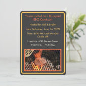 Invitation Hamburger Jardin Barbeque Cuisine (Debout devant)