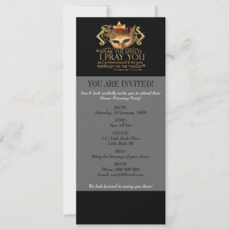 Invitation Hamlet "parle le discours..." Devis (version Gold)