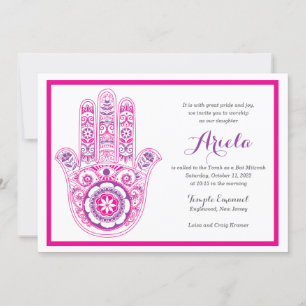 Invitation Hamsa colorée
