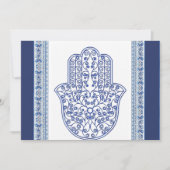 Invitation hamsa*tunis*maroc*henné*bleu (Devant)