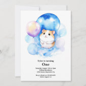 Invitation Hamster 1er anniversaire (Devant)