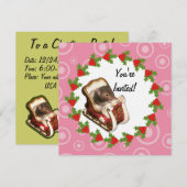 Invitation Hamster dans un traîneau (Devant / Derrière)