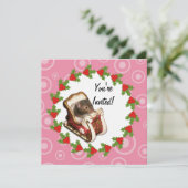 Invitation Hamster dans un traîneau (Debout devant)