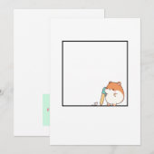 Invitation Hamster, thème de hamster mignon (Devant / Derrière)