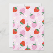 Invitation Hand-Drawn Aesthetic Strawberry Seamless Pattern  (Devant)