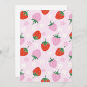Invitation Hand-Drawn Aesthetic Strawberry Seamless Pattern  (Devant / Derrière)
