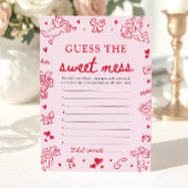 Invitation Hand Drawn Baby Shower Guess The Sweet Mess Game