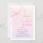 Invitation Hand Drawn Bow Elegant Frame Ombre (Devant)