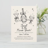 Invitation Hand Drawn Cheers New Years Eve Party In (Debout devant)