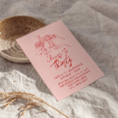 Invitation Hand Drawn Cheers To Thirty 30th Photo Birthday