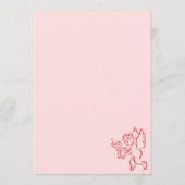 Invitation Hand Drawn Cherubs Pink Red Galentine's Day Party (Dos)