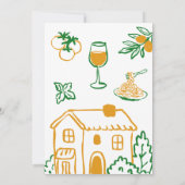 Invitation Hand Drawn Ciao Italian Pizza & Pasta Baby Shower (Dos)