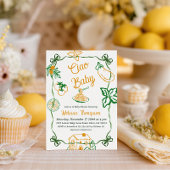 Invitation Hand Drawn Ciao Italian Pizza & Pasta Baby Shower