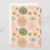 Invitation Hand-drawn Facial Expressions Seamless Pattern (Devant / Derrière)