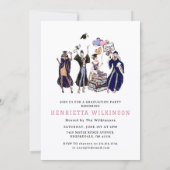 Invitation Hand Drawn Graduate Books Graduate Celebration (Dos)