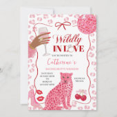 Invitation Hand Drawn Illustration Pink Bachelorette Weekend  (Devant)