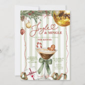 Invitation Hand Drawn Jingle and Mingle Christmas Party (Devant)