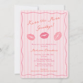 Invitation Hand-drawn Kiss The Miss Goodbye Bridal Shower (Devant)