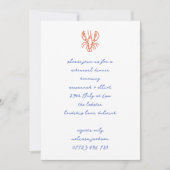 Invitation Hand Drawn Lobster Wedding Rehearsal Dinner (Devant)