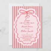 Invitation Hand Drawn Love Is In The Air Bow Bridal Shower (Devant)