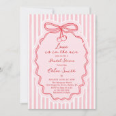 Invitation Hand Drawn Love Is In The Air Bow Bridal Shower (Devant)
