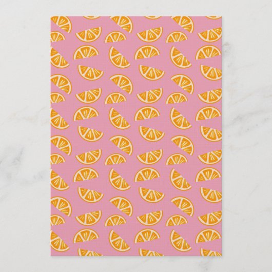 Invitation Hand-drawn Refreshing Oranges Seamless Pattern (Devant)