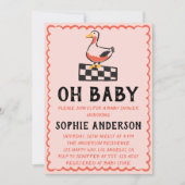Invitation Hand Drawn Rustic Goose Oh Baby Shower (Devant)