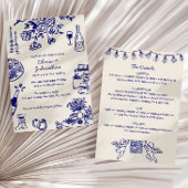 Invitation Hand Drawn Scribbles/Doodles All-In-One Wedding